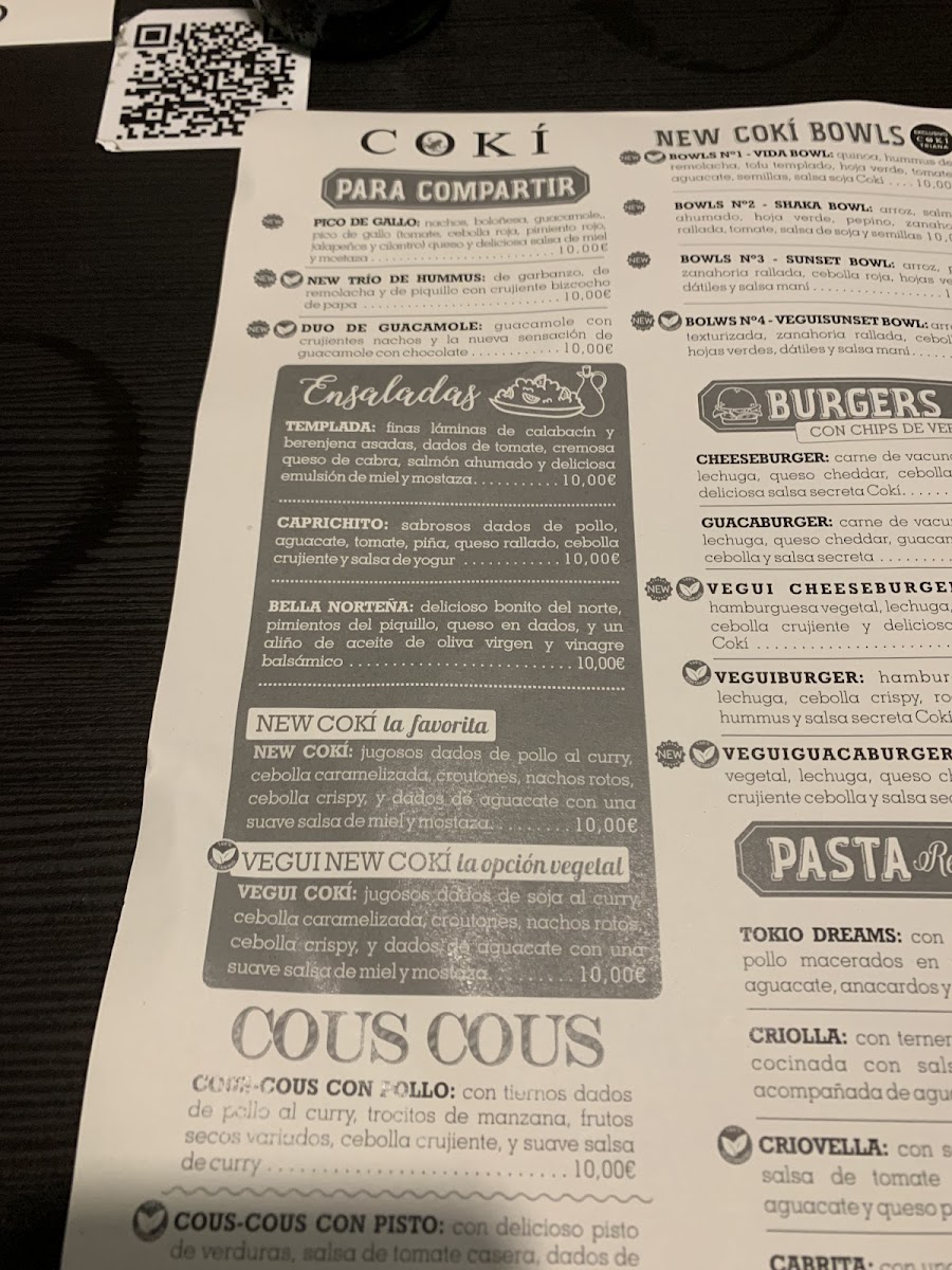 Menu Cokí Triana-7
